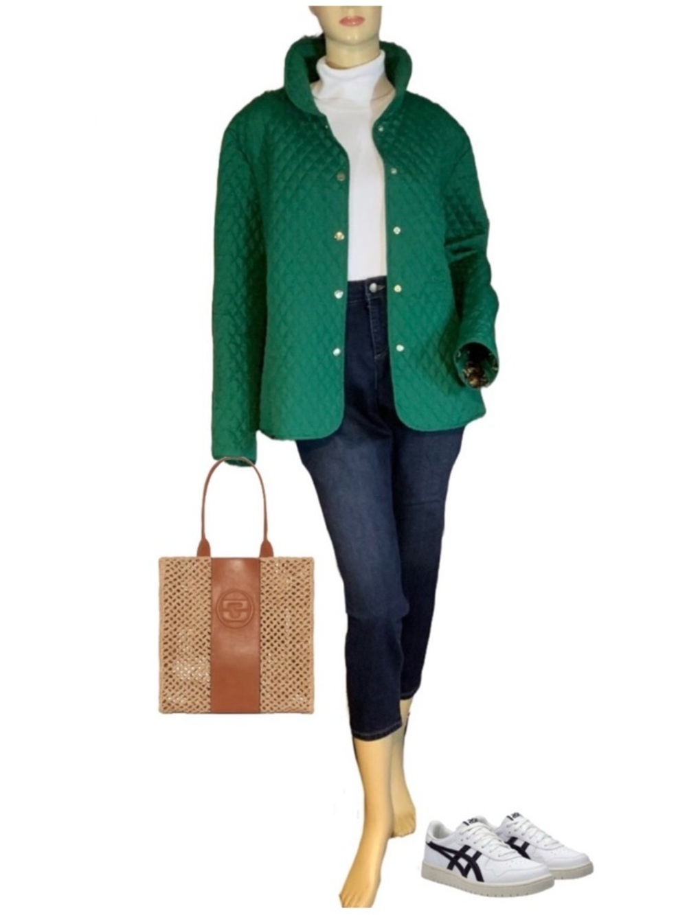 BRIGGS NEW YORK GREEN QUILTED JACKET (24W)